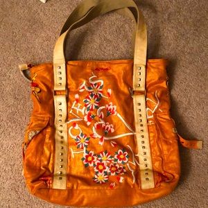 Ed Hardy embroidered extra large tote. Pre owned in very good condition.
